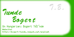 tunde bogert business card